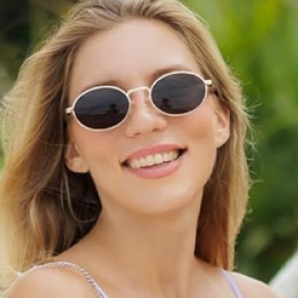 Retro Dark Gray Oval Sunglasses For Woman *New*